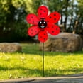 thumbnail image 3 of Colorful Garden Windmill Decor - Outdoor Spinning Yard Art with Metal Stake, Ladybug Design for Patio/Lawn/Balcony, 3 of 6