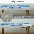 thumbnail image 5 of POLERO Blue Snowman Print Rectangle Bench Cover, Christmas Decor Stretch Washable Long Dining Bench Slipcover with Elastic Edge Removable Seat Cushion Protector for Bedroom, Living Room, 5 of 8