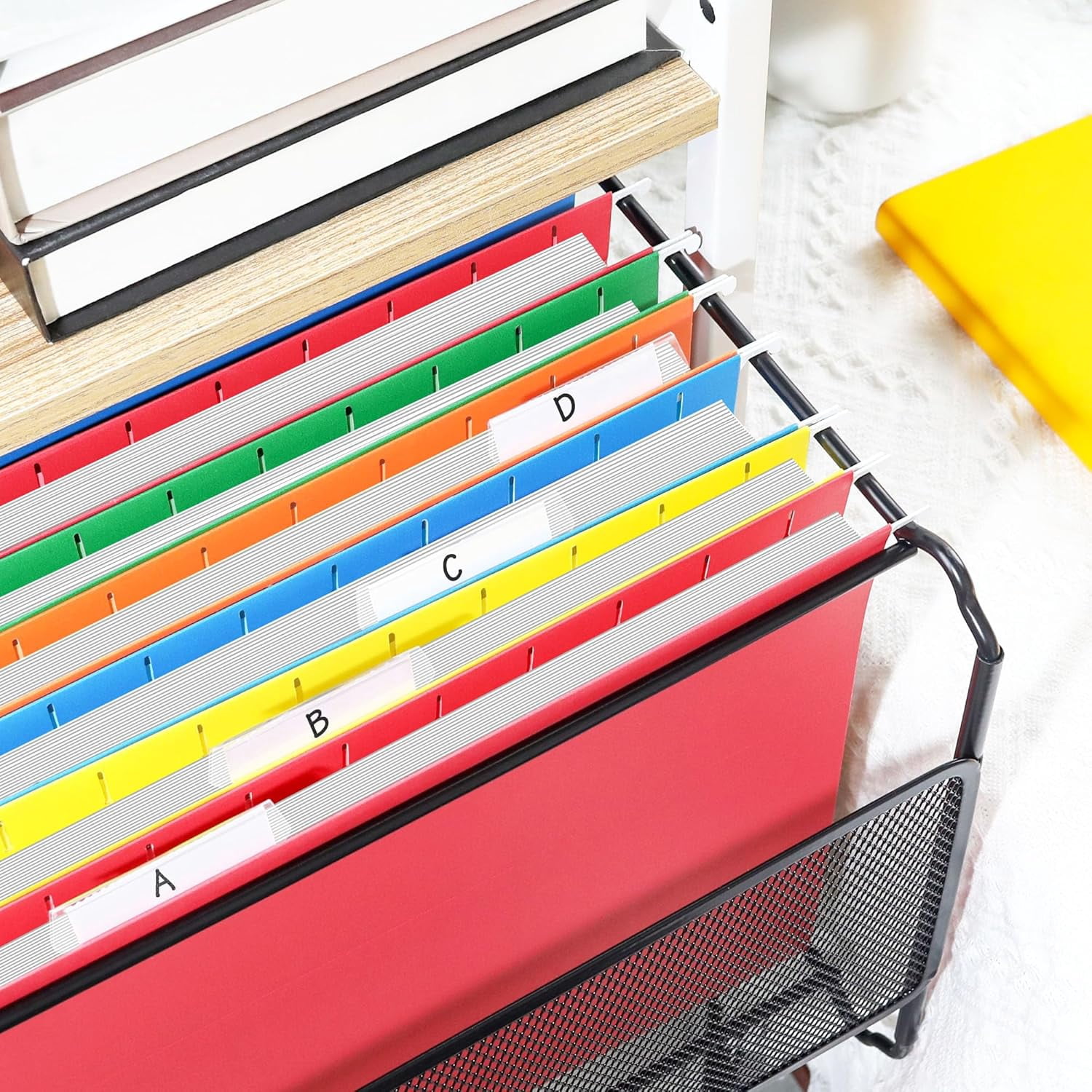 Hanging File Folders Extra Capacity Assorted Colors, 25 Pack Letter Size File Folders with 1/5-cut Tabs, Heavy Duty 2 Inch Expansion, Stay Organized for Your Home and Office Bulk File