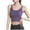 Purple, variant on WRKEKC Seamless Bras for Women, Wireless Bras for Women, Women's Fine Shoulder Mesh Camisole Gathered Back Sports Bra