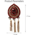 thumbnail image 6 of Rhinestone Teardrop Brooch Pin for Women Men Gold Plated Elegant Big Crystal Waterdrop Tassel Chain Fringe Drop Brooches Lapel Pins Antique Birthday Holiday Dress Accessories, 6 of 6