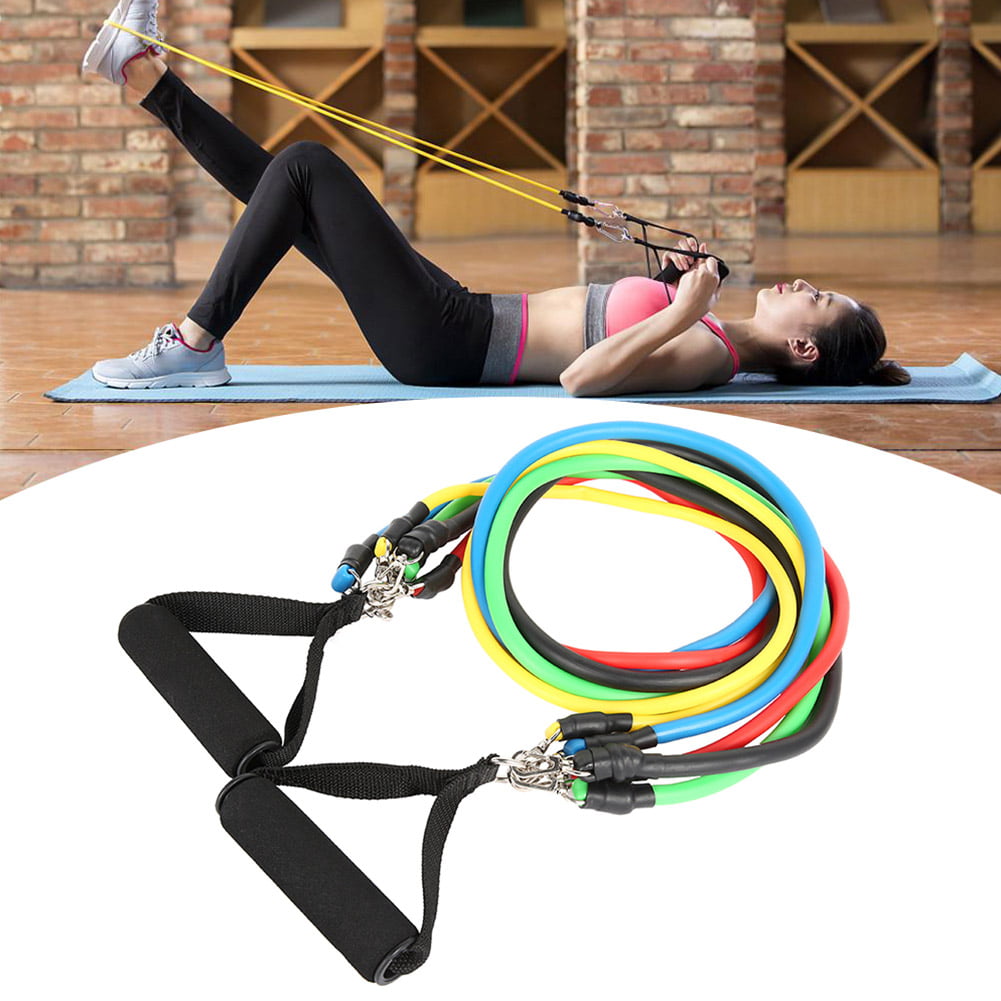 Inconsistent erectie Uitvoeren Rubber Resistance Band Set with Door Anchor, Ankle Strap, Exercise Chart,  and Resistance Band Carrying Case for Resistance Training, Home Workouts -  Walmart.com