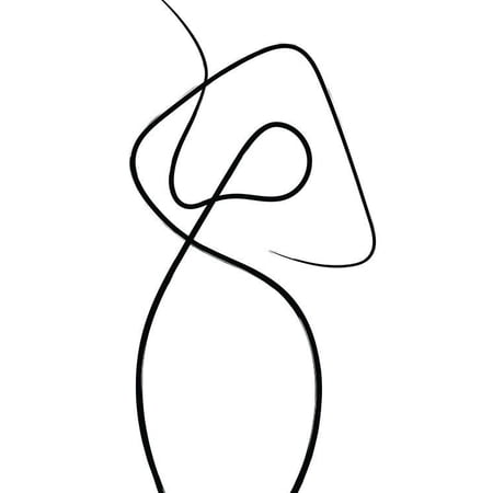 Line Impression No1 Print Wall Art, Modern Wall Decor For Living Room Bedroom, 8x12 UNFRAMED