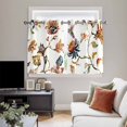 thumbnail image 4 of Spring Floral Kitchen Curtains Window Panels, Summer Botanical Flowers Vintage Birds Insulated Window Treatment Curtain, Grommet Curtains for Bedroom/Living Room/Bathroom, 2 Piece 52"Wx45"L, 4 of 8
