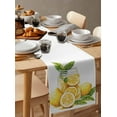thumbnail image 6 of Lemon Table Runner Cotton Linen 72 Inch Holiday Dresser Scarves, Summer Fruit Watercolor Yellow Country Tablerunner for Kitchen Coffee Dining Bedroom Home Living Room Dinner Scarf Décor 13''x72'', 6 of 9