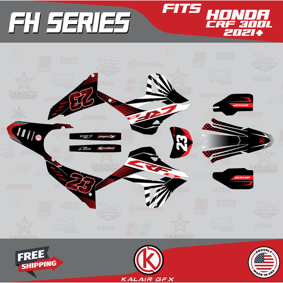 Kalair GFX Graphics Kit for Honda CRF300L (2021 ) Fh Series