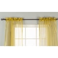 thumbnail image 2 of Lined-Olive Gold-Rod Pocket Sheer Tissue Curtain Panel Drape -60W x 96L-Piece, 2 of 2