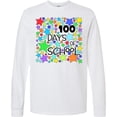 thumbnail image 3 of Inktastic 100 Days of School Colorful Stars Long Sleeve T-Shirt, 3 of 5