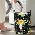 thumbnail image 5 of Rateoe Pattern Round Laundry Hamper Basket, Tall Hamper Basket for Blanket Storage, Nursery Clothes Hamper for Laundry in Bedroom and College Dorm-Small, 5 of 6