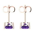 thumbnail image 4 of Clara Pucci 1Ct Natural Amethyst Heart Cut VVS1 Push Back Stud 18k Solid hypoallergenic Gold Designer Earrings For February, 4 of 7