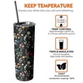 thumbnail image 6 of 20oz Pioneer Flower Floral Print Pattern Skinny Tumblers Stainless Steel Tumbler with Lid and Straw,Vacuum Insulated Double Wall Travel Tumbler Cups with Cleaning Brush for Coffee,Tea, 6 of 6