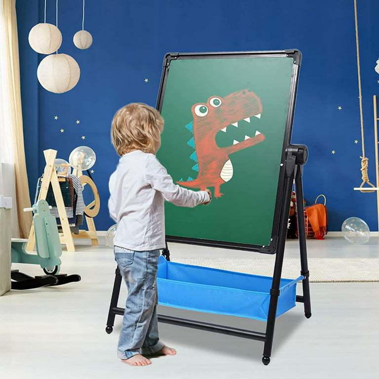  TOY Life Easel for Kids Art Easel for Toddler Easel - 4in1  Double-Sided Large Magnetic Board Kids Chalkboard Easel Drawing White Board  for Kids Magnetic Letters & Numbers Christmas Gifts for