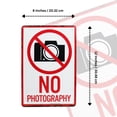 thumbnail image 5 of Warning No Photography Metal 8x12 Sign Indoor Outdoor Business Notice Theater Wall Stage Door Decor, 5 of 7