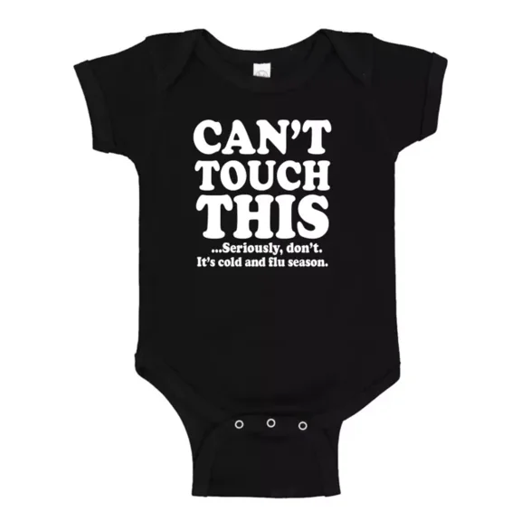 Can'T Touch This New Born Baby Winter Season Unisex Gift Baby Bodysuit Cute Baby Onesie, Baby Bodysuit Lat 4424 Cute Baby Onesie, BABY BODYSUIT LAT 4424