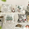 thumbnail image 3 of 4-Pack Christmas Pillow Covers, 18x18 Inch Snowflake Design for Winter Decor, Holiday Pillowcase Set for Couch, Sofa and Home Decoration Multicolor, 3 of 6