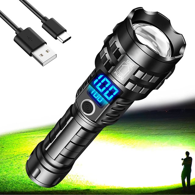 Vastfire Tactical Flashlight, Rechargeable High Lumens, Window Breaker