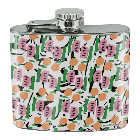Modern Art Fruit Stainless Steel 5oz Hip Drink Kidney Flask