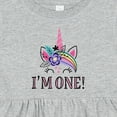 thumbnail image 4 of Inktastic First Birthday Unicorn for Girl Girls Baby Dress, 4 of 5