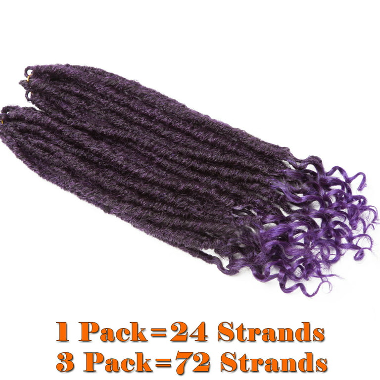 SEGO Curly Faux Locs Crochet Hair Goddess Locs Crochet Hair Extensions  Hippie Locs Synthetic Braids Boho Style