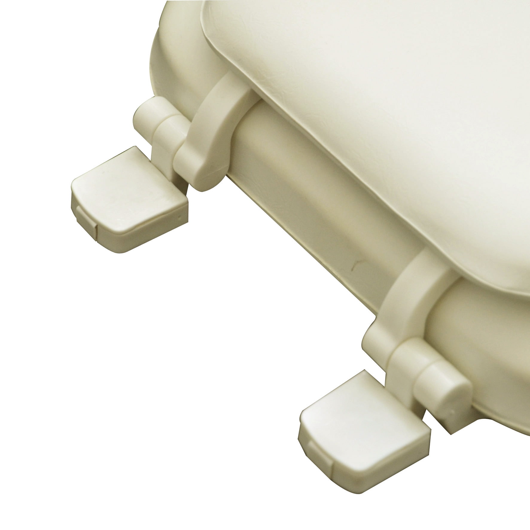 BathDecor Deluxe Soft Elongated Toilet Seat with a Closed Front in Tan.