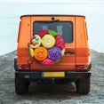 thumbnail image 4 of Haiem Spare Tire Cover , Wheel Cover with Brightly Colored Cupcakes printed, Camper Spare Tire Cover Fit for Jeep Wrangler Rv SUV Truck Travel Trailer-15 inch, 4 of 9