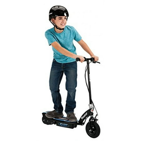 Razor - E100 Glow Electric Scooter w/10 mph Max Speed - Black/Blue