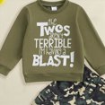 thumbnail image 4 of Gerichy Toddler Kids Baby Boy Fall Clothes 12 18 24 Months 3T 4T 5T 6T Letter Print Long Sleeve Tops Camouflage Pants Winter Outfits, 4 of 4