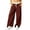 Wine, variant on HomeDM Women's Sweatpants Wide Leg Baggy Thin Fleece Lounge Sweat Pants Elastic Waist Drawstring Joggers with Pockets Army Green L