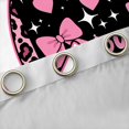thumbnail image 4 of Erosebridal Leopard Print Letter C Curtains Pack of 2 (42x84 Each) for Girls, Pink Initial Ribbon Curtains Blackout, 4 of 6