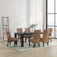 thumbnail image 4 of Windsor Chair Transitional Rattan Brown Dining Chairs Set of 2 by Kosas Home, 4 of 8