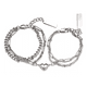 thumbnail image 1 of Pulseras Pareja Acero De Titanio Imanes Plata, 1 of 5