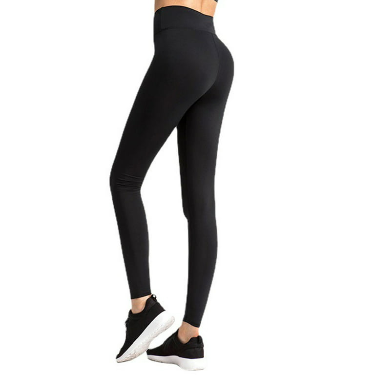 kpoplk Long Yoga Pants For Women Tall,Women's High Waist Mesh Yoga Leggings  with Side Pockets, Tummy Control Workout Squat-Proof Yoga Pants(Black,S) 
