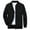 Black, variant on Men's Bomber Jackets Full Zip Embroidered Jacket Winderpoof Lightweight Stand Up Collar Sport Coat With Pockets White L