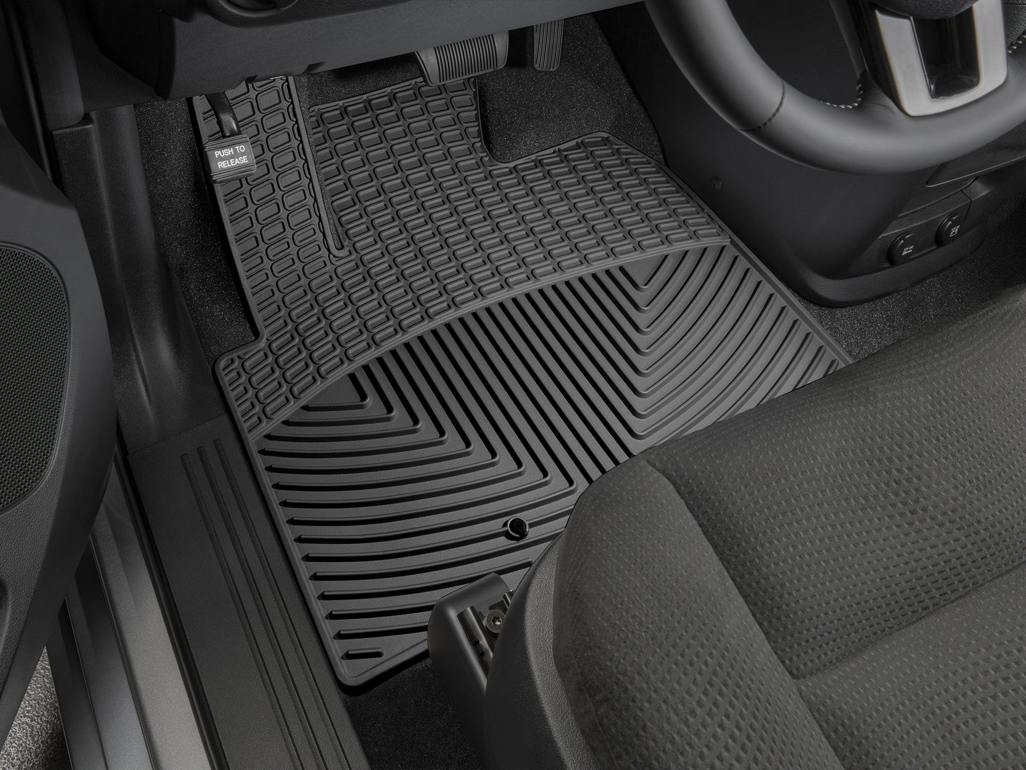 WeatherTech All-Weather Floor Mats compatible with Grand Caravan, Town & Country Van - 1st Row (Driver & Passenger), Black