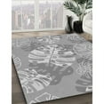thumbnail image 2 of Ahgly Company Indoor Square Patterned Gray Area Rugs, 6' Square, 2 of 6