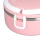 thumbnail image 3 of Thermal Lunch Box Stackable Hot Food Insulated Box 304 Stainless Steel Round Lunchbox Sealed Food ContainersMonolayer 304 Thickened ( Pink ), 3 of 4