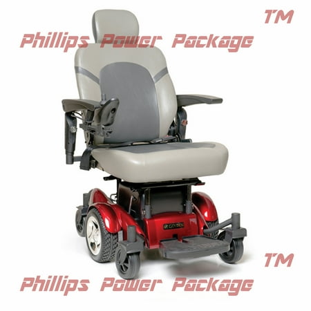 Golden Technologies - Compass HD - Heavy Duty Power Chair - Red - PHILLIPS POWER PACKAGE TM - $500 VALUE