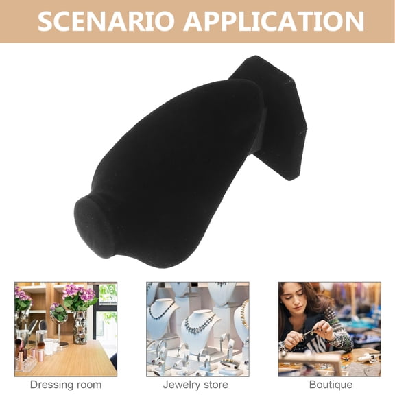 PTOOTP Necklace Display Holder Black Plastic Fabric for Desktop Organization