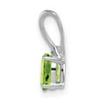 thumbnail image 2 of Sterling Silver Rhodium Plated Diamond and Peridot Oval Pendant QP2985PE, 2 of 4