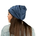 thumbnail image 5 of Adult Unisex Soft Slouchy Oversized Wrinkled Fleece Cuffless Beanie, 5 of 5