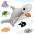 thumbnail image 2 of MaoGoLan 7PCS Hammerhead Shark Stuffed Animal 23'' Giant Hammerhead Shark With 6 Sea Animals Plush Toy, 2 of 9