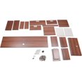 thumbnail image 6 of Wall Mounted Desk, Floating Wall Organizer with Pull Out Drawer, 15.5" D x 60" W x 9.5" H, Space-Saving Wall Organizer Computer Desk for Home Office (Brown), 6 of 9