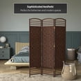 thumbnail image 6 of Red Lantern 5 1/2 ft. Tall Fiber Weave Room Divider - Dark Mocha - 3 Panel, 6 of 6