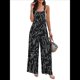 thumbnail image 2 of Bohemios Informales de Verano para Mujer, de Pierna , Holgados, con Estampado Floral y Bolsillos. Negro S, 2 of 10