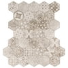Patternia Hexagon 7 in. x 8 in. Glazed Ceramic Wall Tile (10.99 sq. ft. / case)