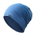 thumbnail image 2 of Cooling Skull Cap AURORADY Cap Beanie Men Women Breathable Mesh Skully Hat for Running Gym, Navy One Size Bomber Hats, 2 of 7