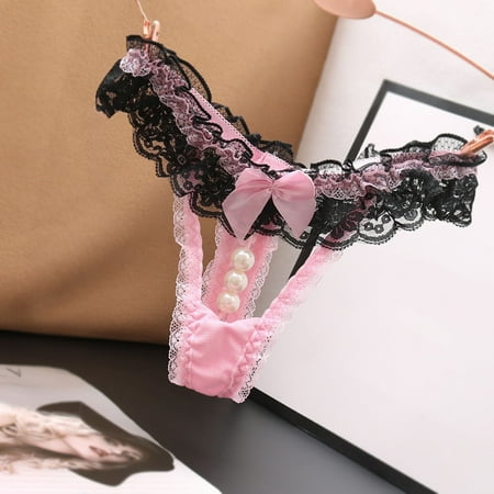 

Aayomet Women Panties Seamless Womens Thong Panties Comfortable Low Waist Panties Pink One Size