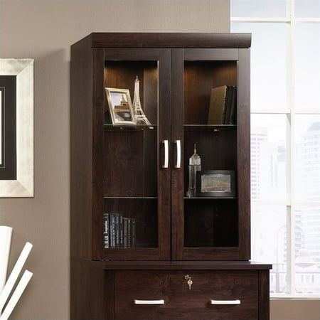 Sauder Office Port Hutch In Dark Alder