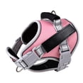 thumbnail image 3 of No-Pull Dog Harness with 4 Free Tags/Patches, Reflective Dog Vest with Handle, Breathable Adjustable Pet Harness for Outdoor Walking - No More Pulling,Tugging or Choking (Pink, m), 3 of 3