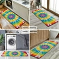 thumbnail image 6 of Rainbow Tie Dye Mandala Pattern Kitchen Rug Mat,Kitchen Runner Rugs Non Skid Washable,Decorative Kitchen Floor Mats for Kitchen,Sink,Laundry,17"x47.2", 6 of 7